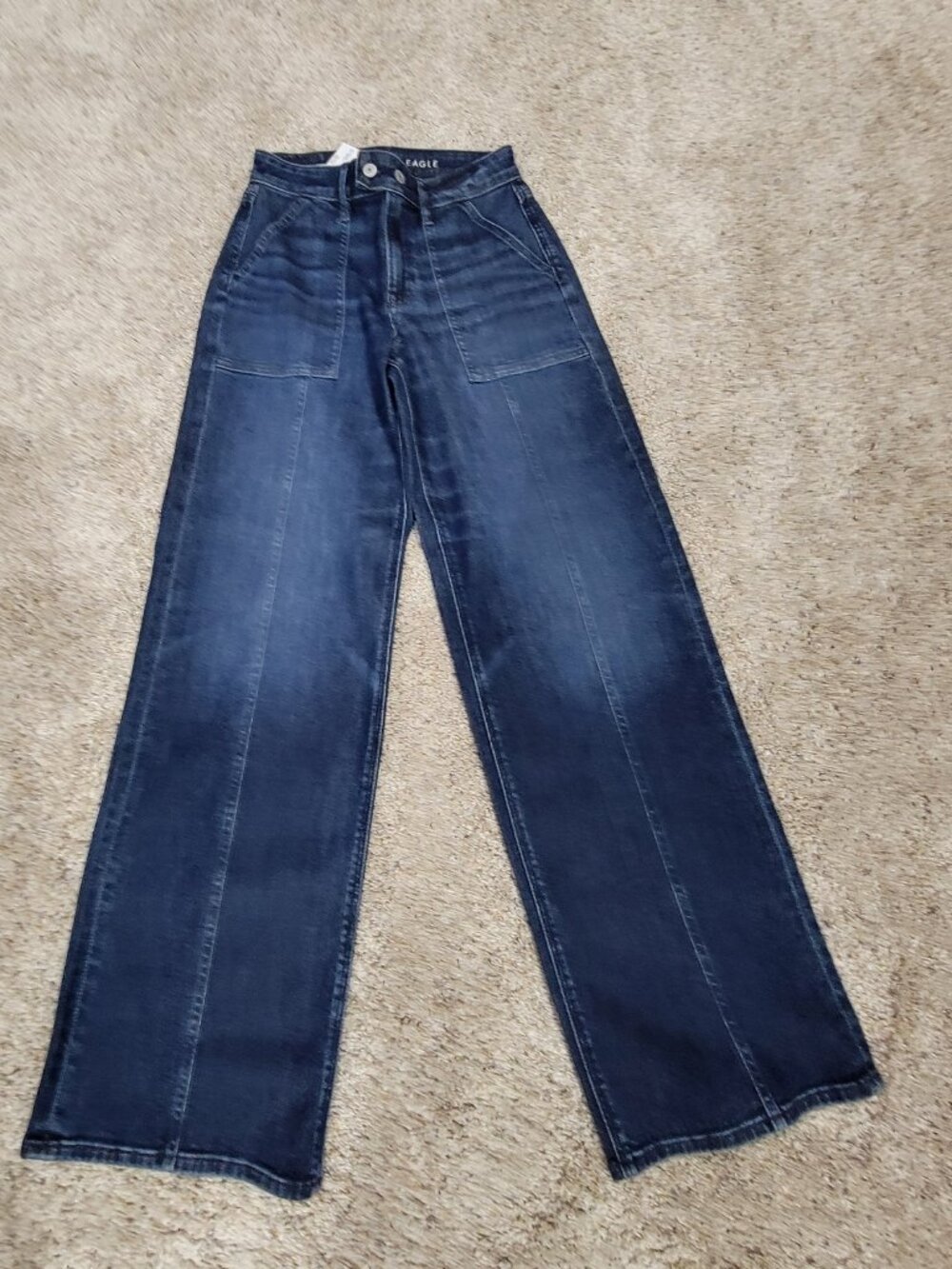 American Eagle Super High Rise Wide Leg Jean